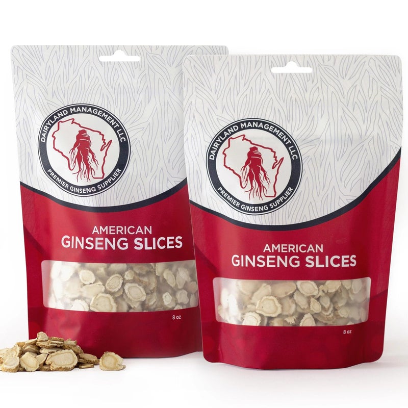 Dairyland American Ginseng Slices 16 oz Pack Wisconsin Ginseng Slices Certified Something Special from Wisconsin NonGMO Gluten Free Sliced Root Herbal Supplement in Soup Tea Congee